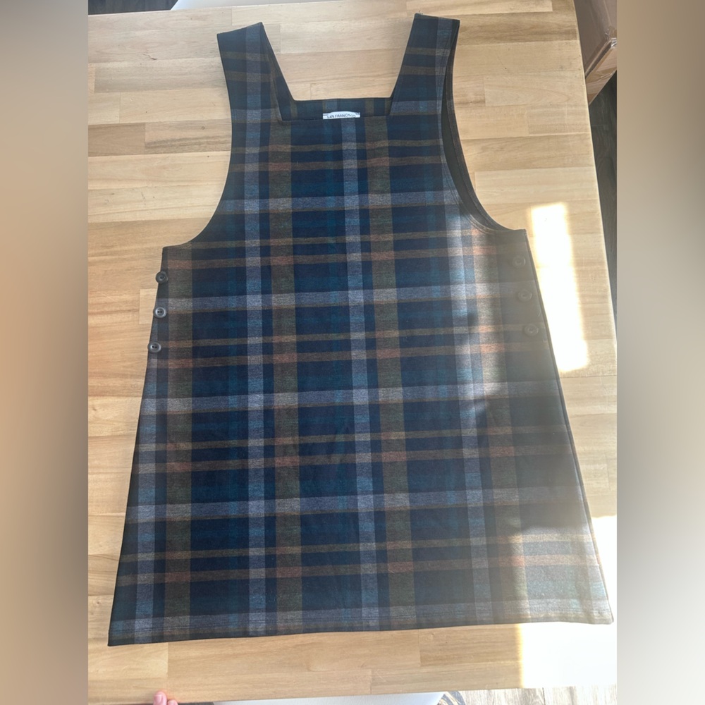 San Francisco robe jumper carreaux L Made in Canada oversize